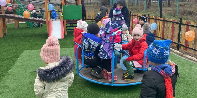 Жаңа ойын алаңы ашылды