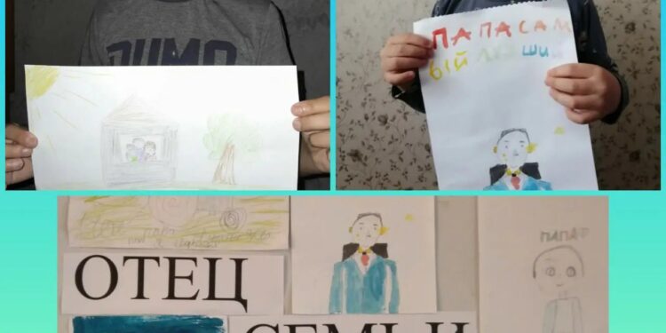 «Отец семьи — опора»: в Михайличенковской сельской библиотеке открылась выставка детских рисунков